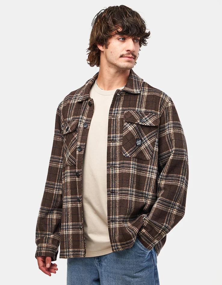 Santa Cruz Lodge L/S Shirt - Chestnut Check - Image 2
