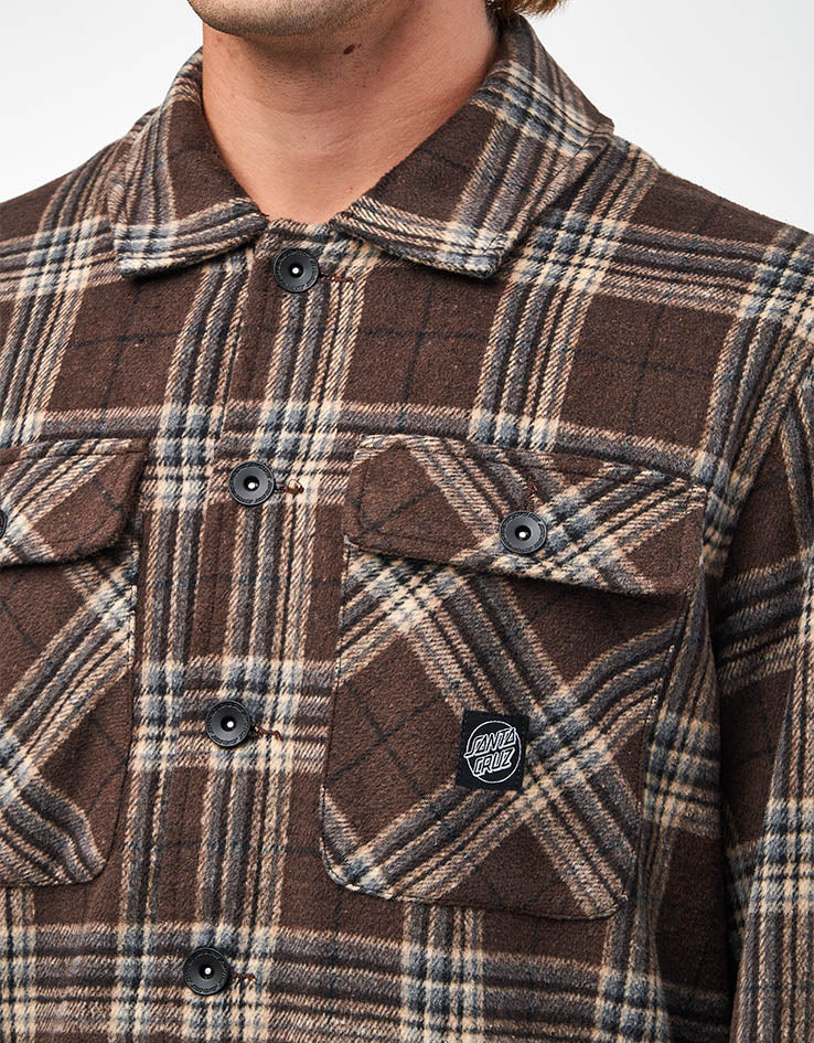 Santa Cruz Lodge L/S Shirt - Chestnut Check - Image 4