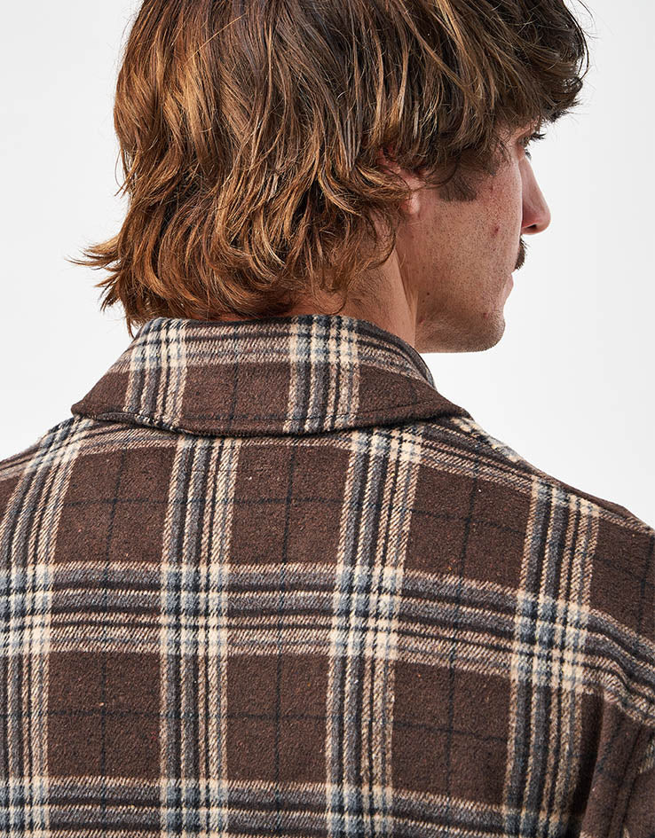 Santa Cruz Lodge L/S Shirt - Chestnut Check - Image 5