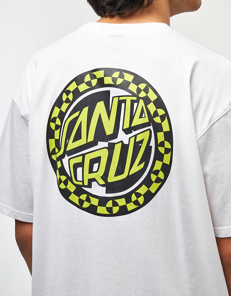 Santa Cruz Malba Crash Dot Chest T-Shirt - White - Image 3