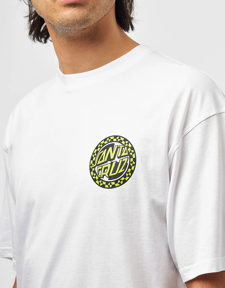 Santa Cruz Malba Crash Dot Chest T-Shirt - White - Image 4