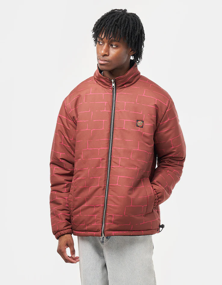Santa Cruz Mimic Reversible Jacket - Black/Brick - Image 2