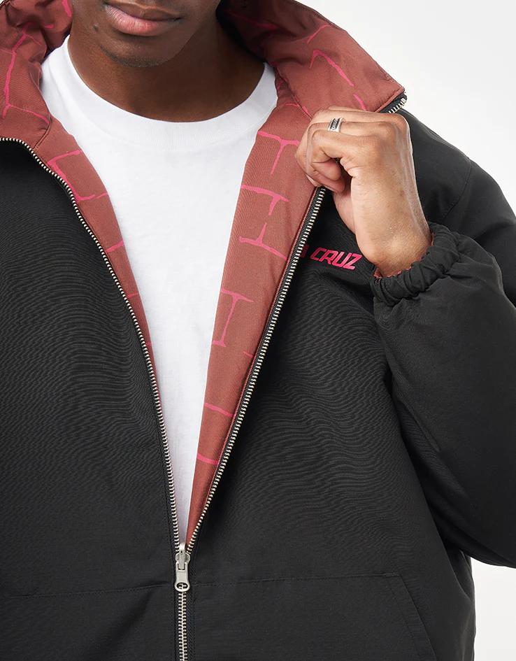 Santa Cruz Mimic Reversible Jacket - Black/Brick - Image 4