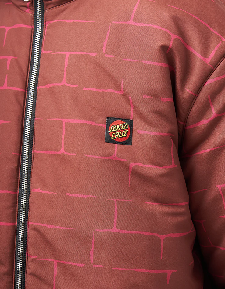 Santa Cruz Mimic Reversible Jacket - Black/Brick - Image 8