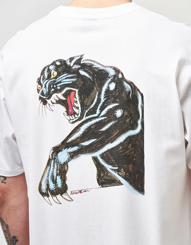 Santa Cruz Natas Sketch Panther T-Shirt - White - Image 3