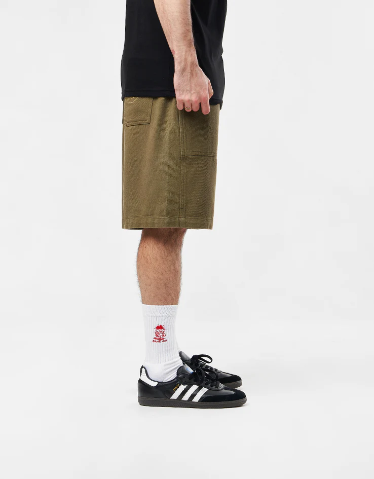 Santa Cruz Opus Dot Workwear Shorts - Uniform Green - Image 3