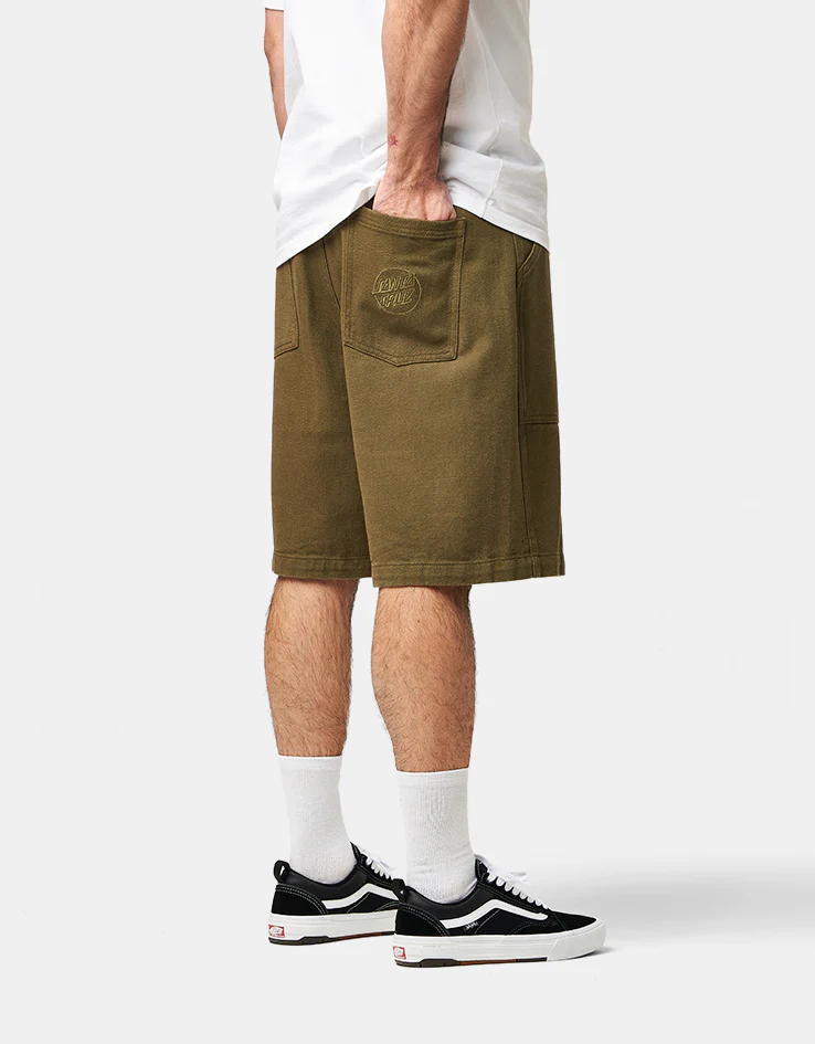 Santa Cruz Opus Dot Workwear Shorts - Uniform Green - Image 3