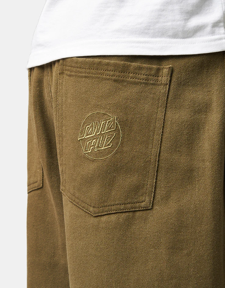 Santa Cruz Opus Dot Workwear Shorts - Uniform Green - Image 4