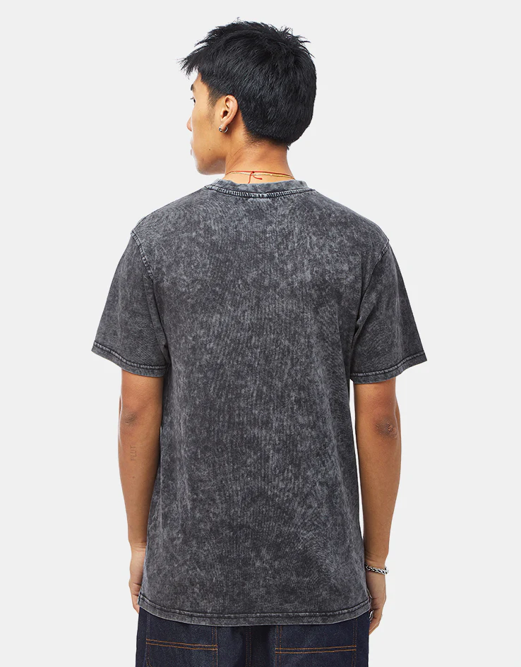 Santa Cruz Out Of Time Front T-Shirt - Black Acid Wash - Image 2