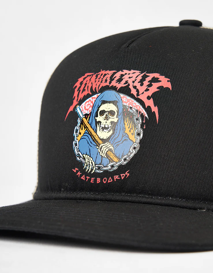 Santa Cruz Out Of Time Meshback Cap - Black/Stone Grey - Image 2