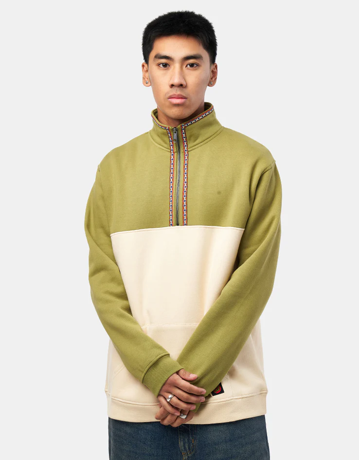 Santa Cruz Quarter Zip Camper Crew - Iguana/Blond Wood - Image 5