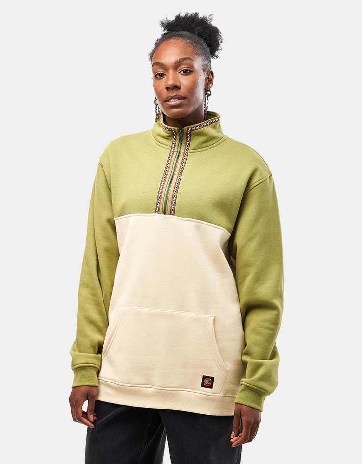 Santa Cruz Quarter Zip Camper Crew - Iguana/Blond Wood - Image 6