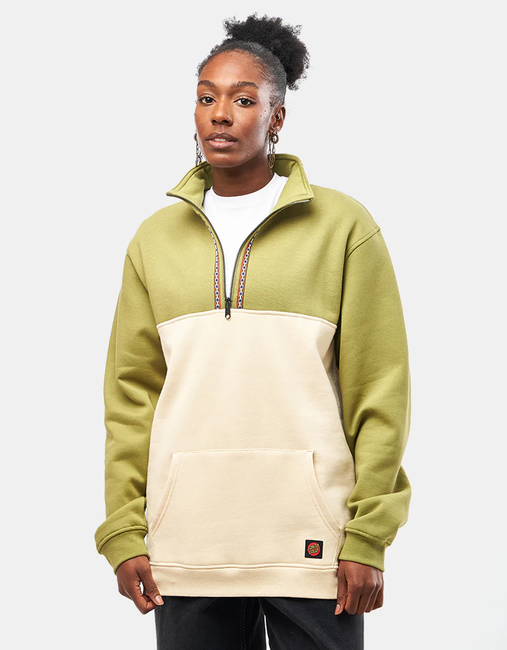 Santa Cruz Quarter Zip Camper Crew - Iguana/Blond Wood - Image 8