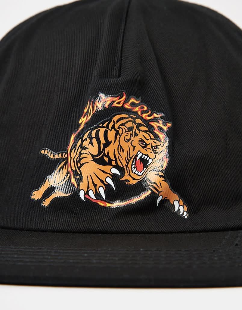 Santa Cruz Salba Tiger Simplified Snapback Cap - Black - Image 2
