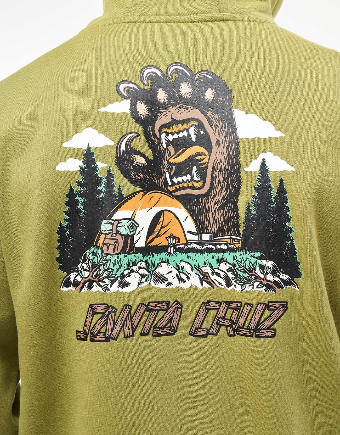 Santa Cruz Screaming Grizzly Pullover Hoodie - Iguana - Image 3