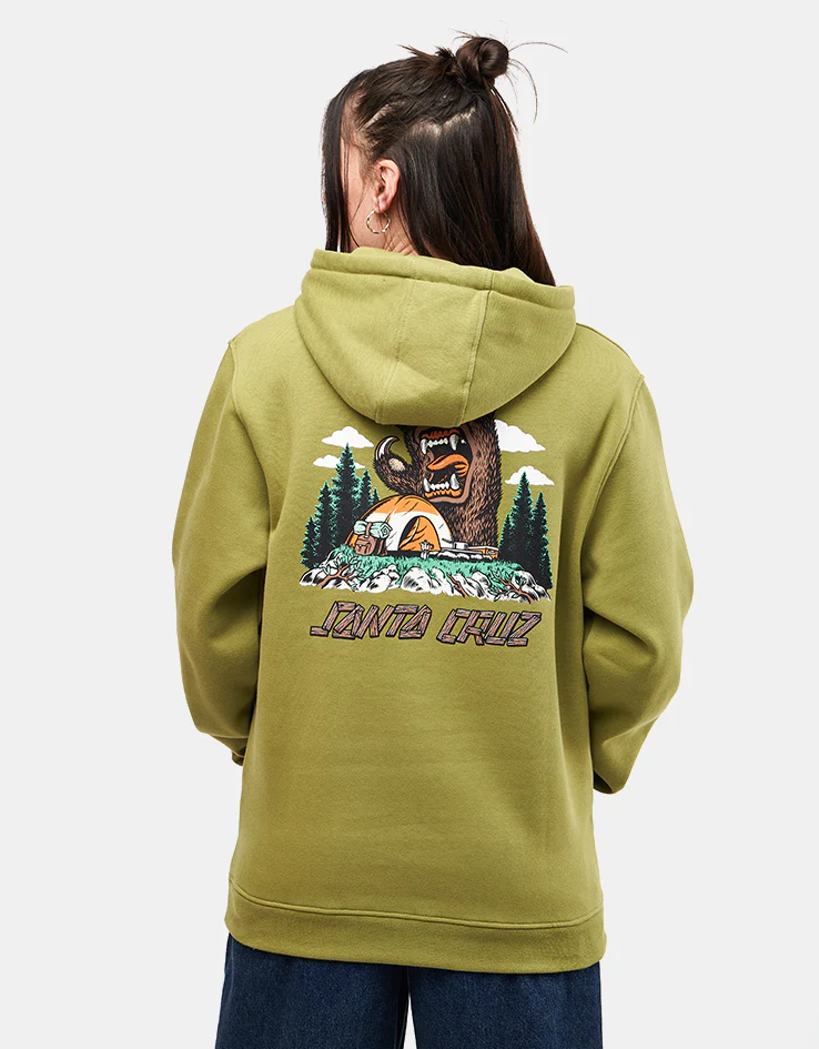 Santa Cruz Screaming Grizzly Pullover Hoodie - Iguana - Image 6