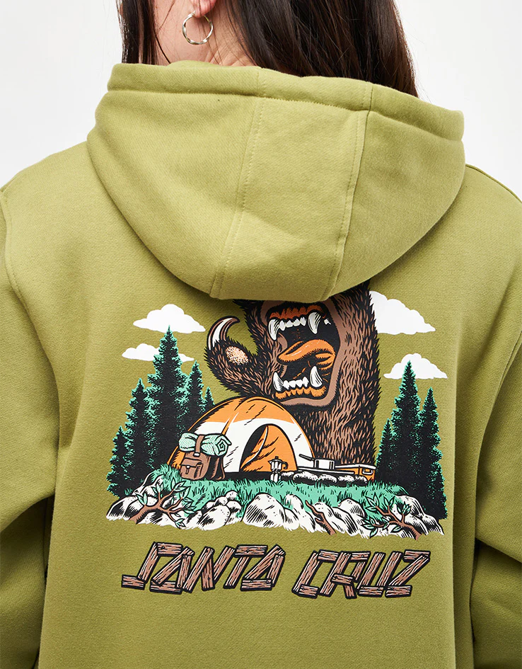 Santa Cruz Screaming Grizzly Pullover Hoodie - Iguana - Image 8