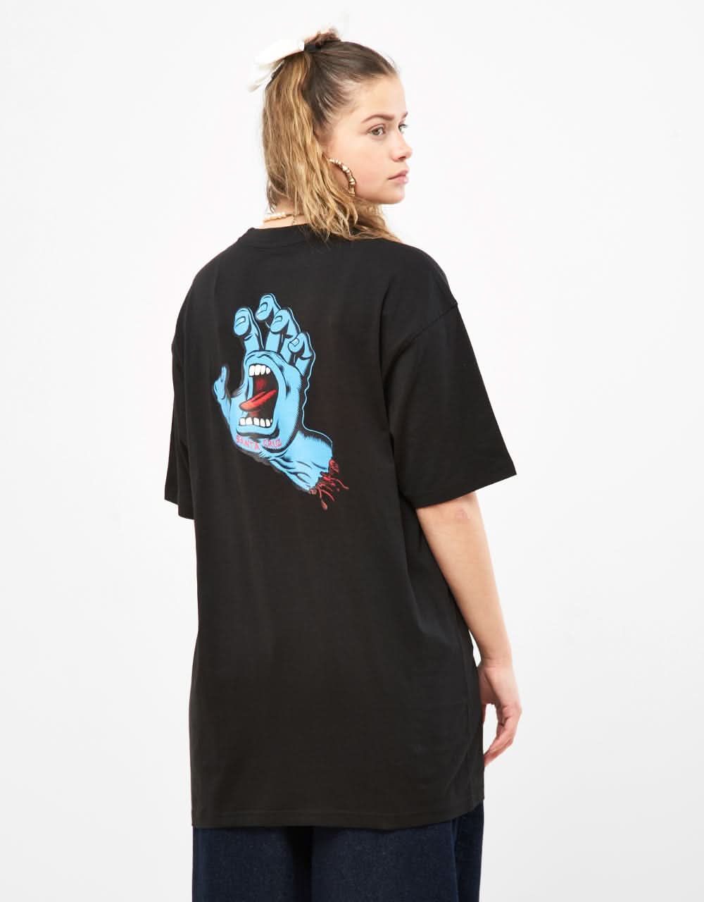 Santa Cruz Screaming Hand Chest T-Shirt - Black - Image 5