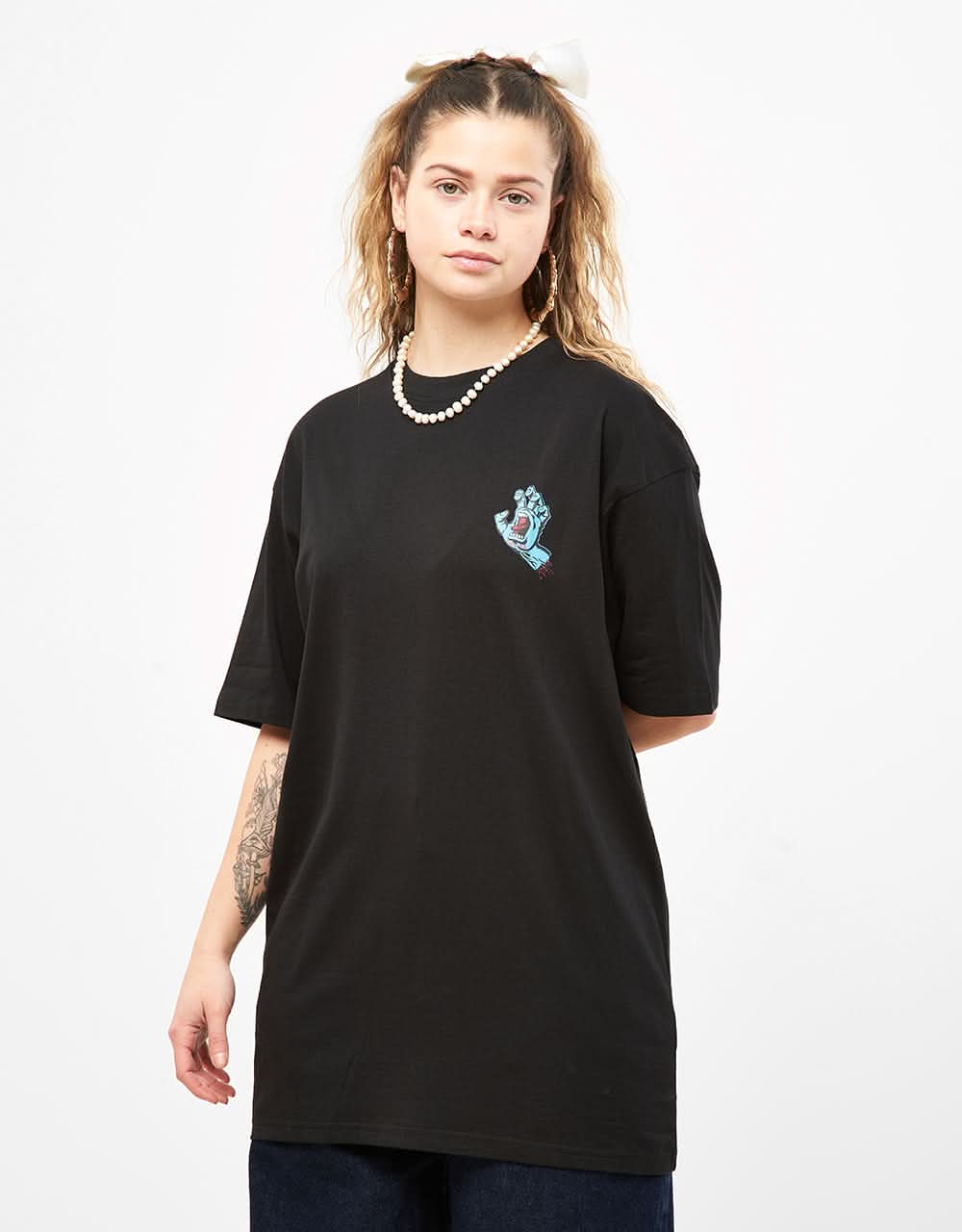 Santa Cruz Screaming Hand Chest T-Shirt - Black - Image 6