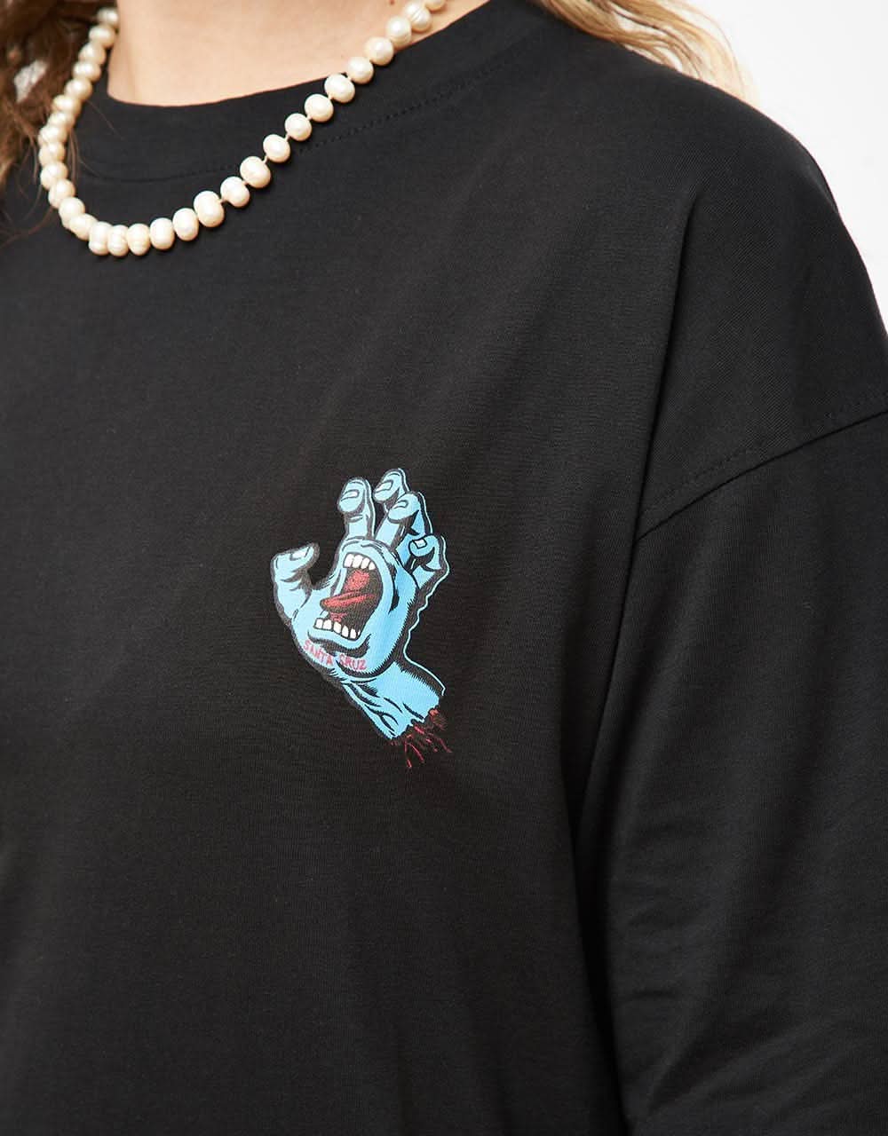 Santa Cruz Screaming Hand Chest T-Shirt - Black - Image 8