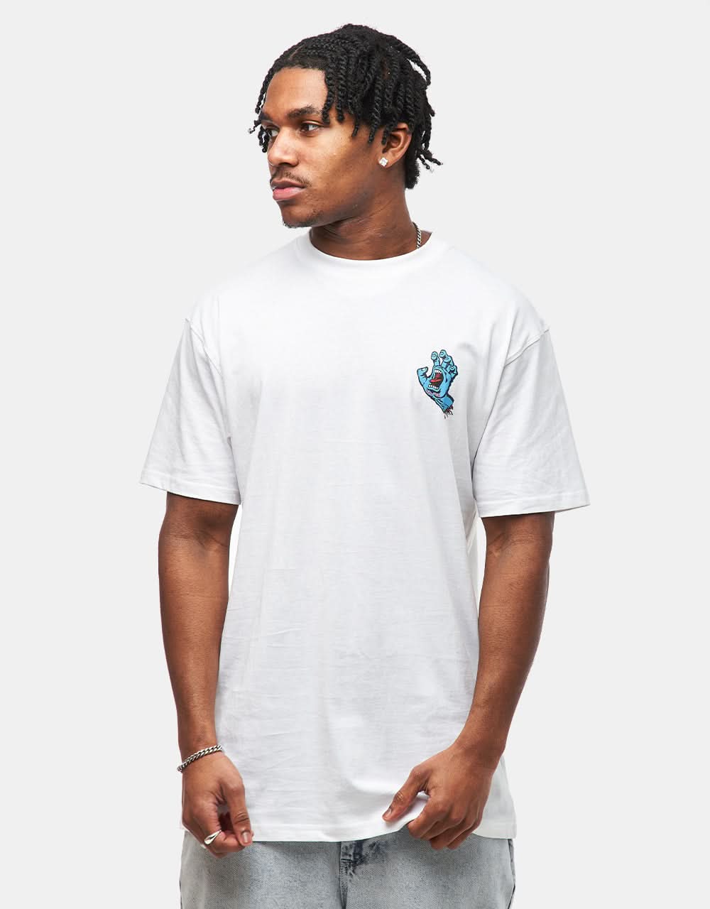 Santa Cruz Screaming Hand Chest T-Shirt - White - Image 2
