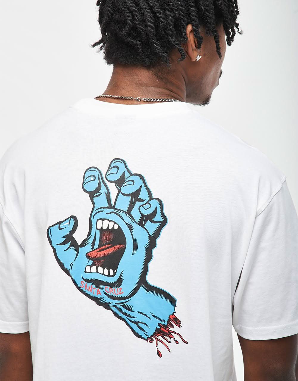 Santa Cruz Screaming Hand Chest T-Shirt - White - Image 3