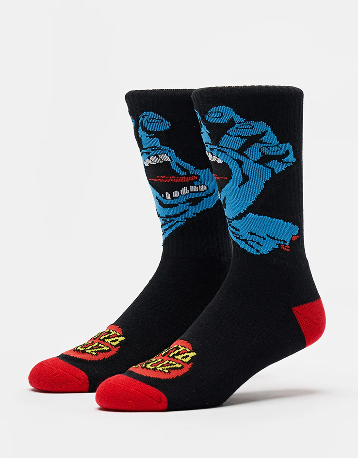 Santa Cruz Screaming Hand Crew Socks - Black