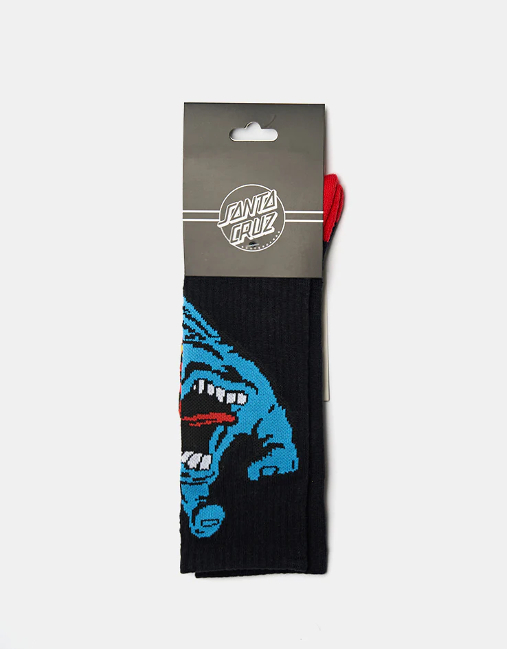 Santa Cruz Screaming Hand Crew Socks - Black - Image 2
