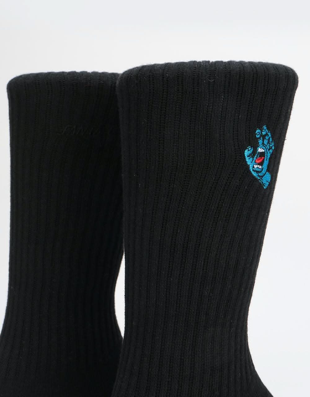 Santa Cruz Screaming Mini Hand Crew Socks - Black - Image 5