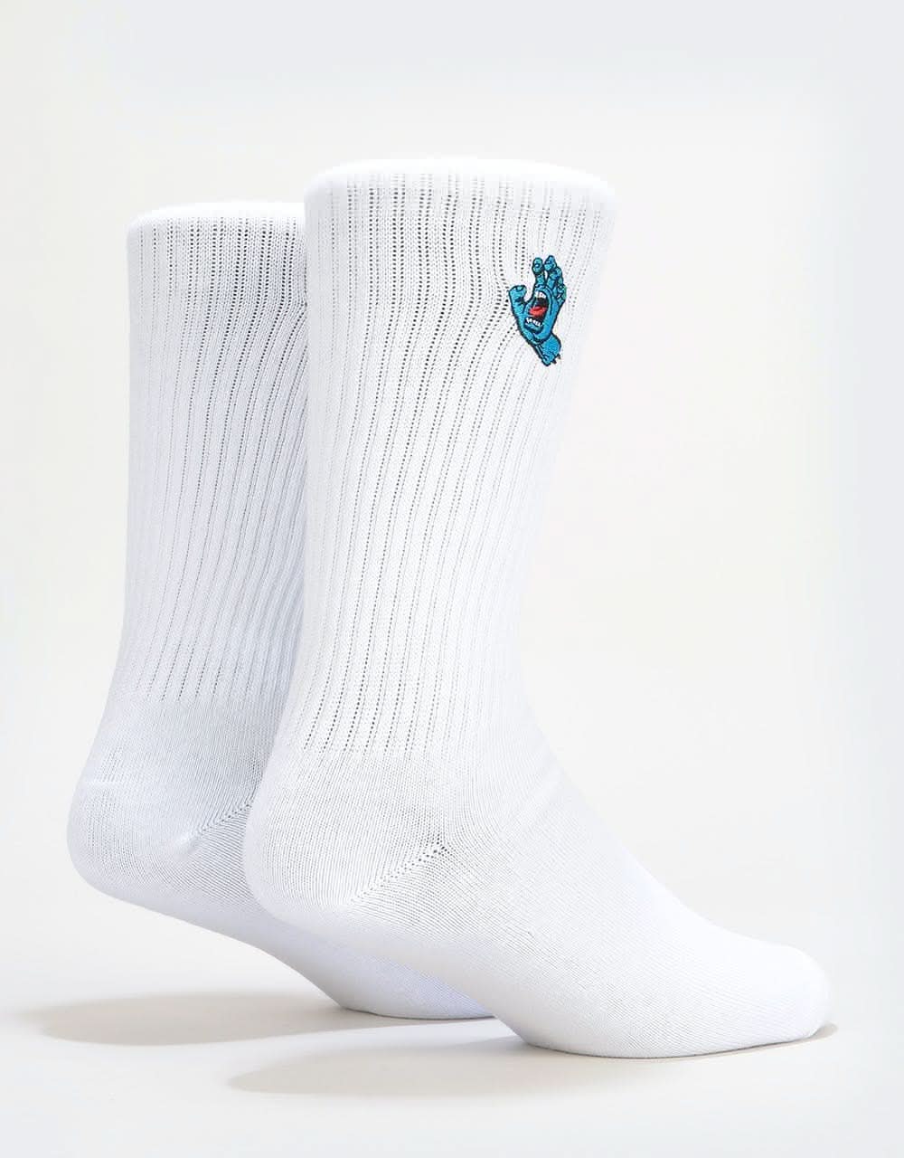 Santa Cruz Screaming Mini Hand Crew Socks - White - Image 4