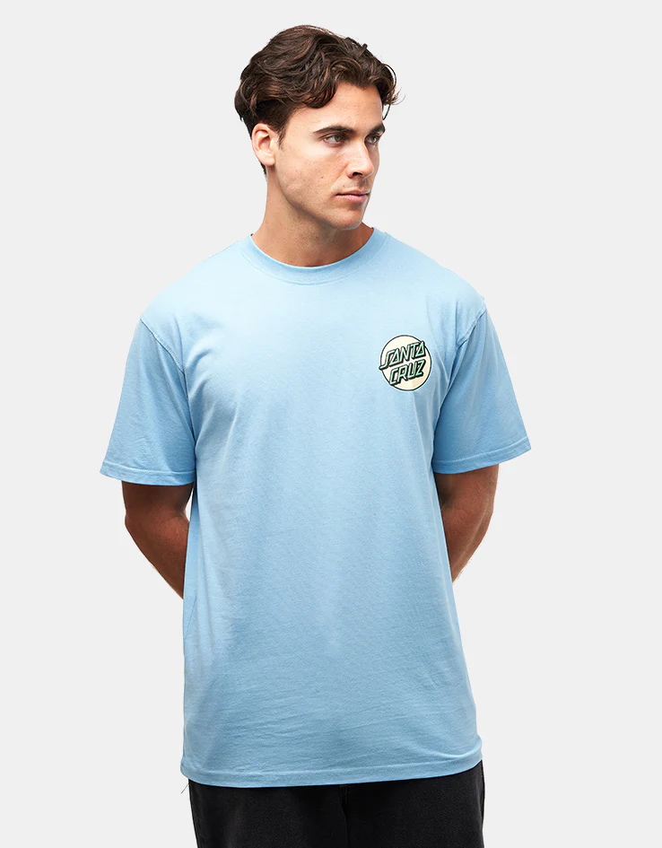 Santa Cruz Screaming Rose Flash T-Shirt - Pacific Blue - Image 2
