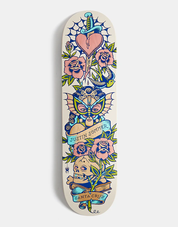 Santa Cruz Sommer Tattooed Skateboard Deck - 8.25"