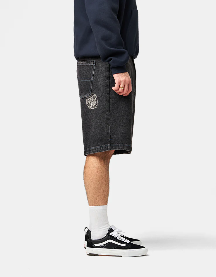 Santa Cruz Stamped Big Shorts - Black - Image 3