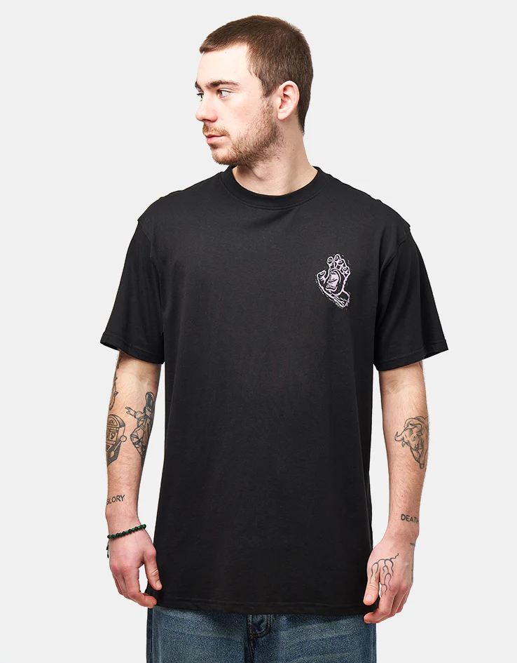 Santa Cruz Stamped Screaming Hand T-Shirt - Black - Image 2