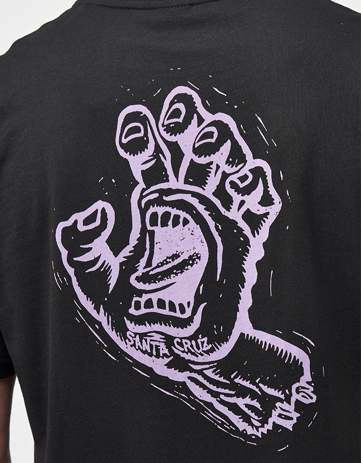 Santa Cruz Stamped Screaming Hand T-Shirt - Black - Image 3