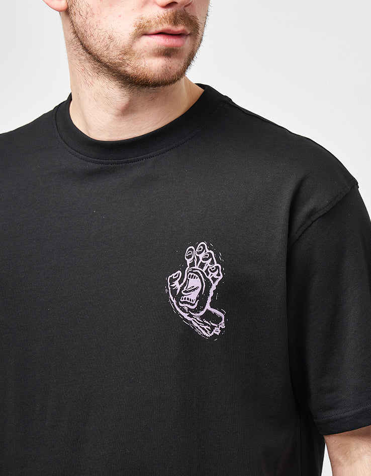 Santa Cruz Stamped Screaming Hand T-Shirt - Black - Image 4