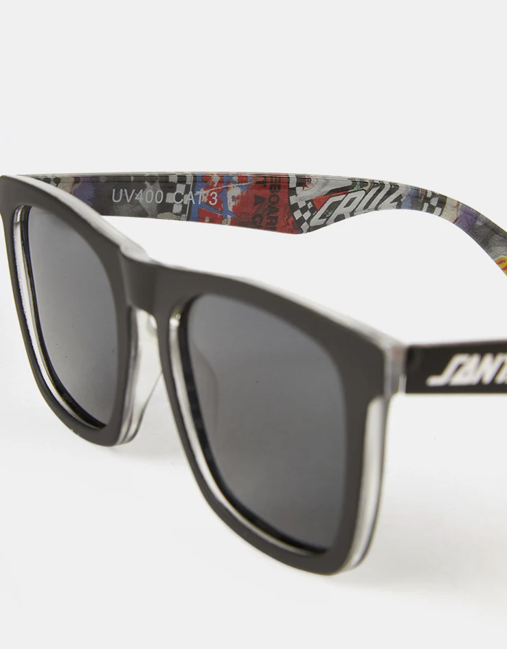 Santa Cruz Strip Sunglasses - Black Collage/Black - Image 4