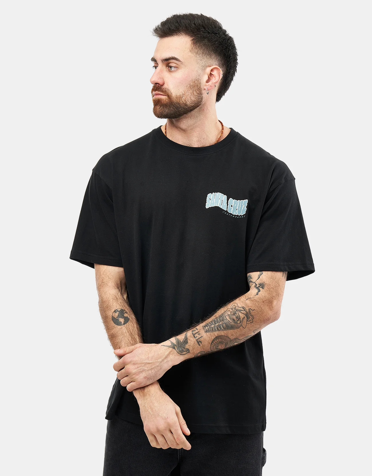 Santa Cruz Tiki Hand Strip T-Shirt - Black - Image 2