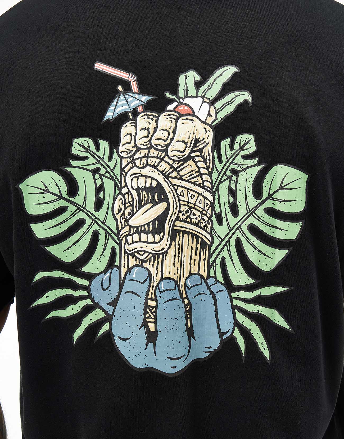 Santa Cruz Tiki Hand Strip T-Shirt - Black - Image 3