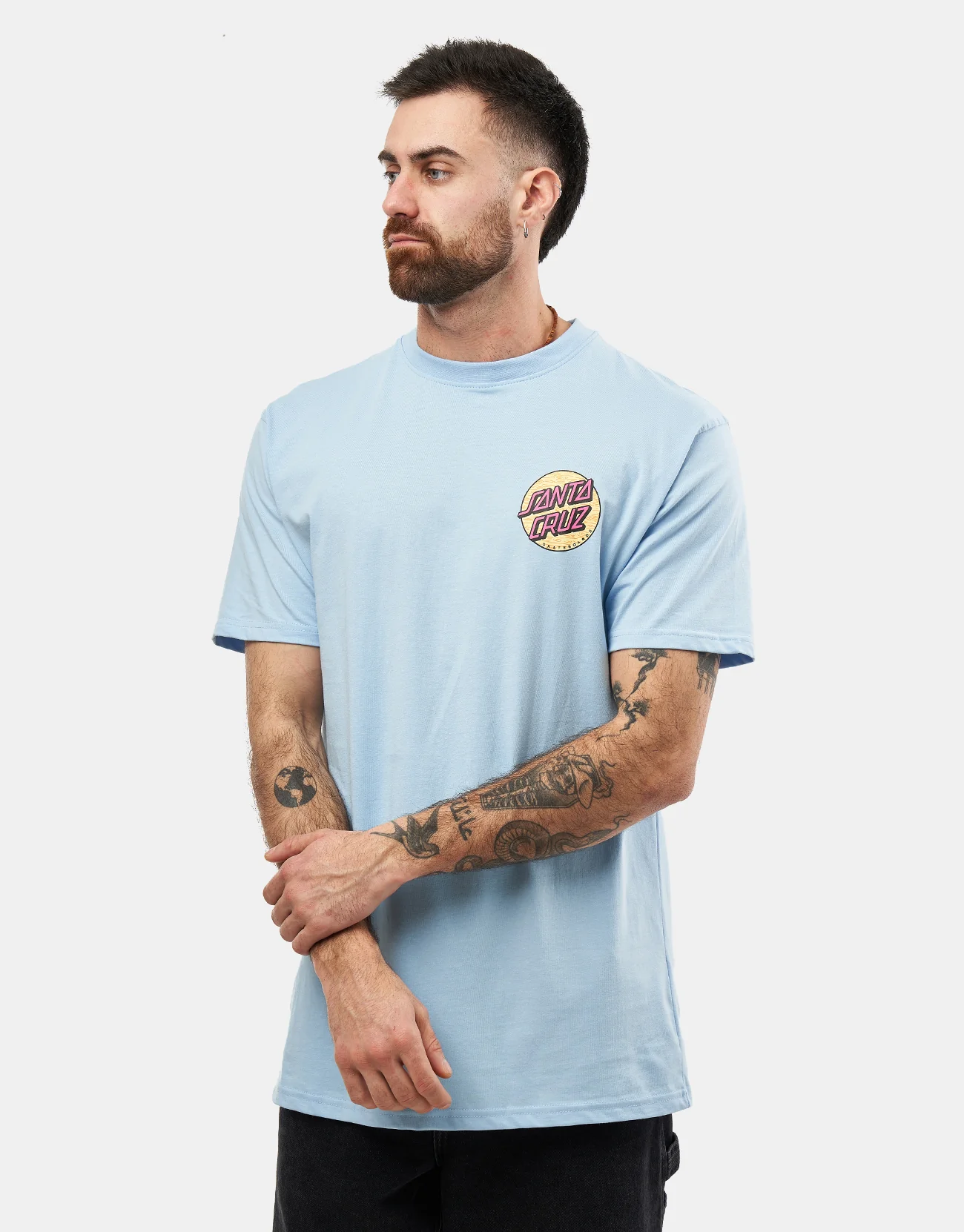 Santa Cruz Wagon Dot Chest T-Shirt - Fresh Blue - Image 3