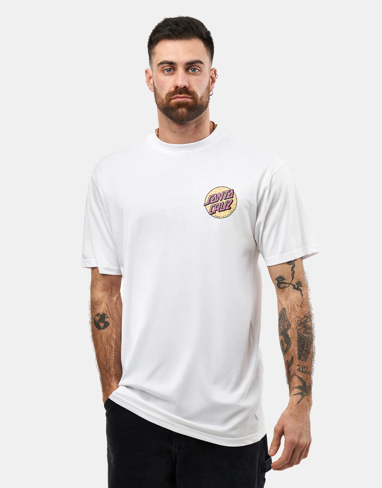 Santa Cruz Wagon Dot Chest T-Shirt - White - Image 2