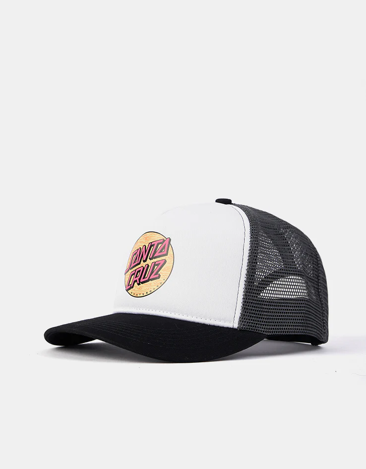 Santa Cruz Wagon Dot Mesh Snapback Cap - White/Grey
