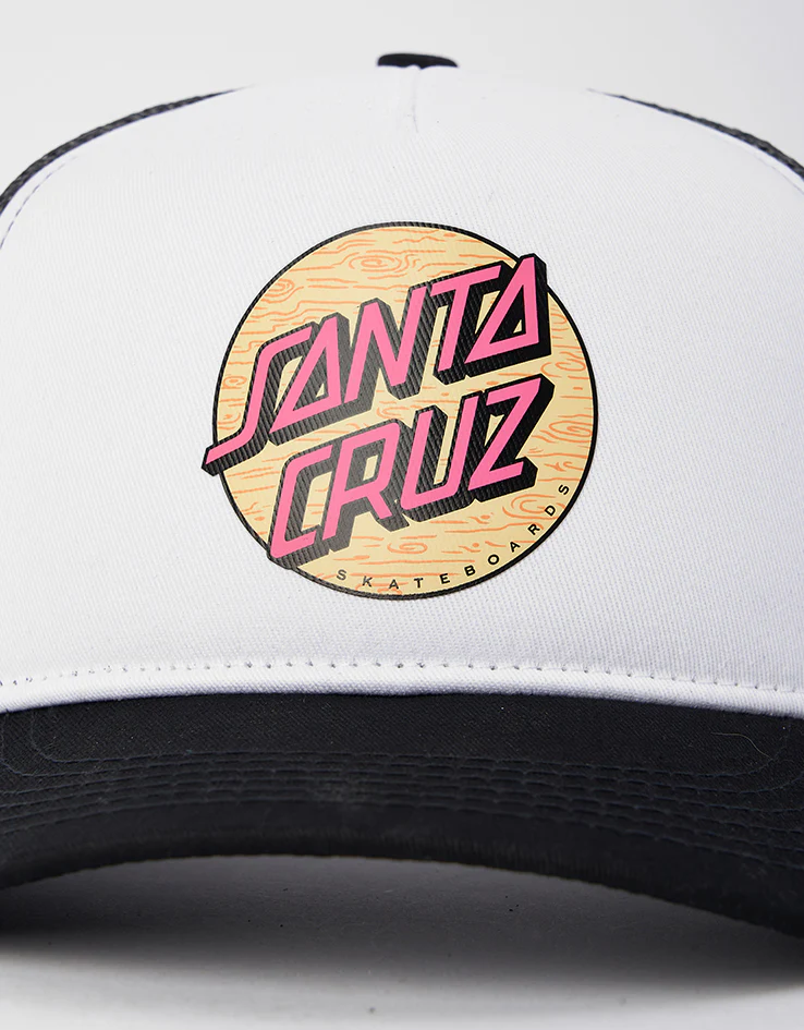 Santa Cruz Wagon Dot Mesh Snapback Cap - White/Grey - Image 2