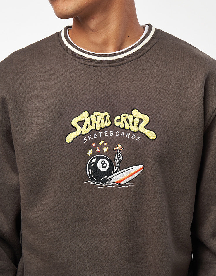 Santa Cruz Winkowski Surf Front Crew - Washed Black - Image 2