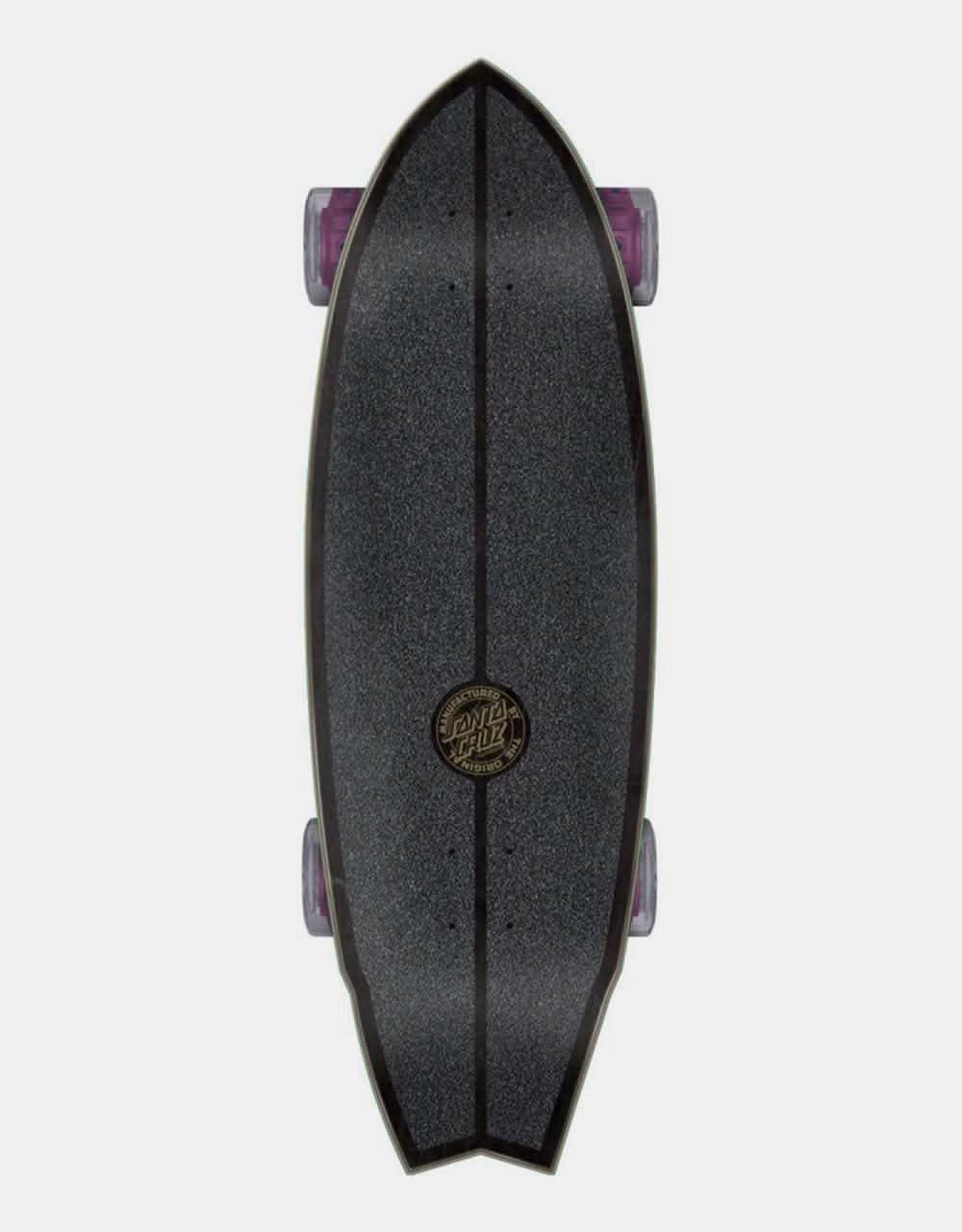 Santa Cruz x Carver Glow Dot Shark SurfSkate Cruiser - 9.85" x 31.52" - Image 2