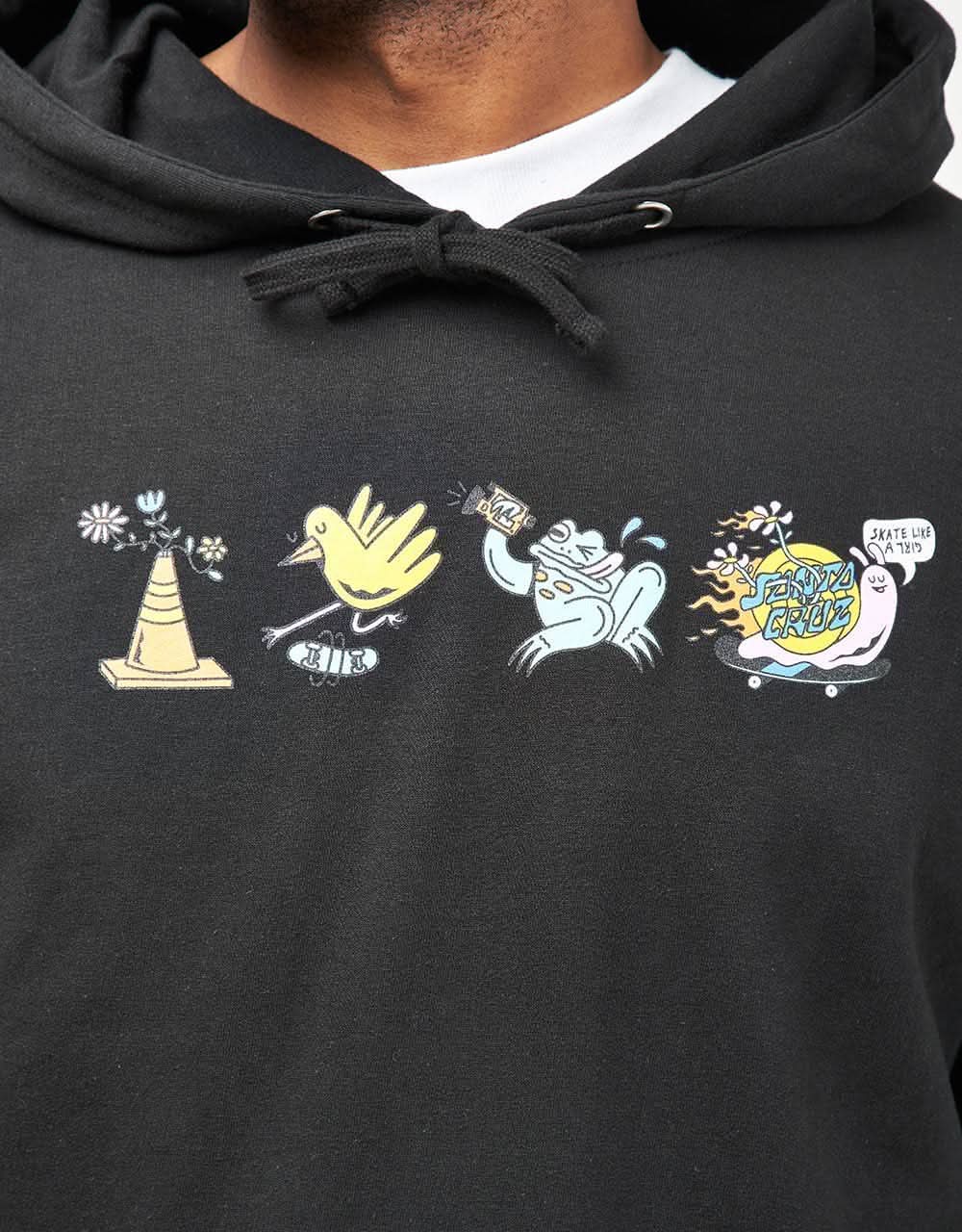 Santa Cruz x Skate Like A Girl Pullover Hoodie - Black - Image 4