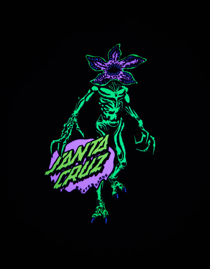 Santa Cruz x Stranger Things Demogorgon Dot T-Shirt - Black - Image 4
