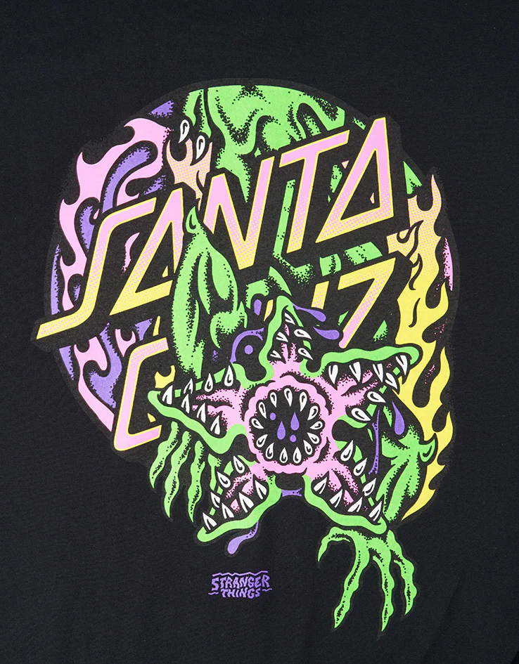 Santa Cruz x Stranger Things Demogorgon Dot T-Shirt - Black - Image 5