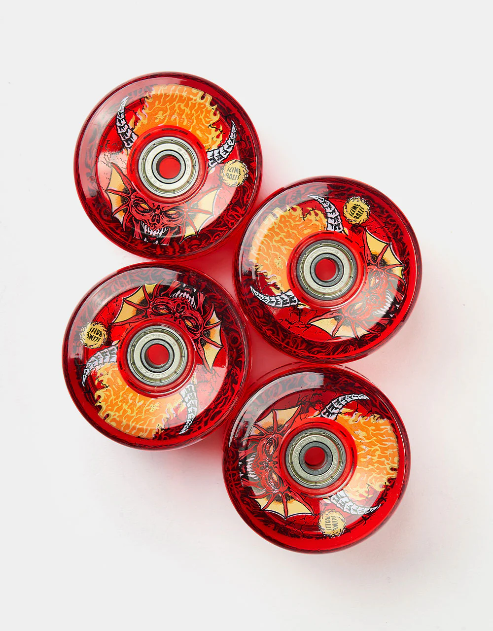 Santa Cruz x Stranger Things Hellfire Club OG Light Ups Skateboard Wheels - 66mm - Image 3