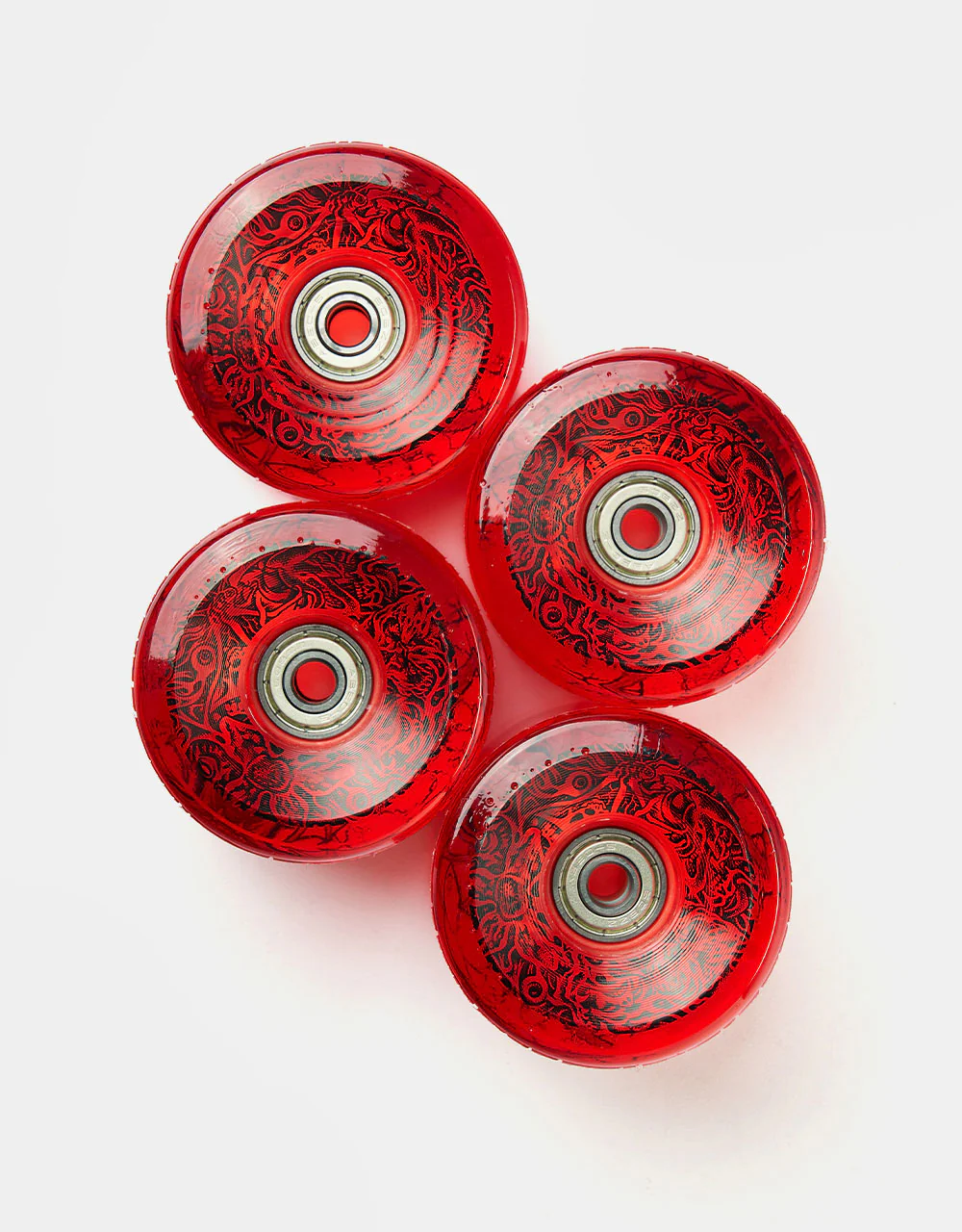 Santa Cruz x Stranger Things Hellfire Club OG Light Ups Skateboard Wheels - 66mm - Image 4